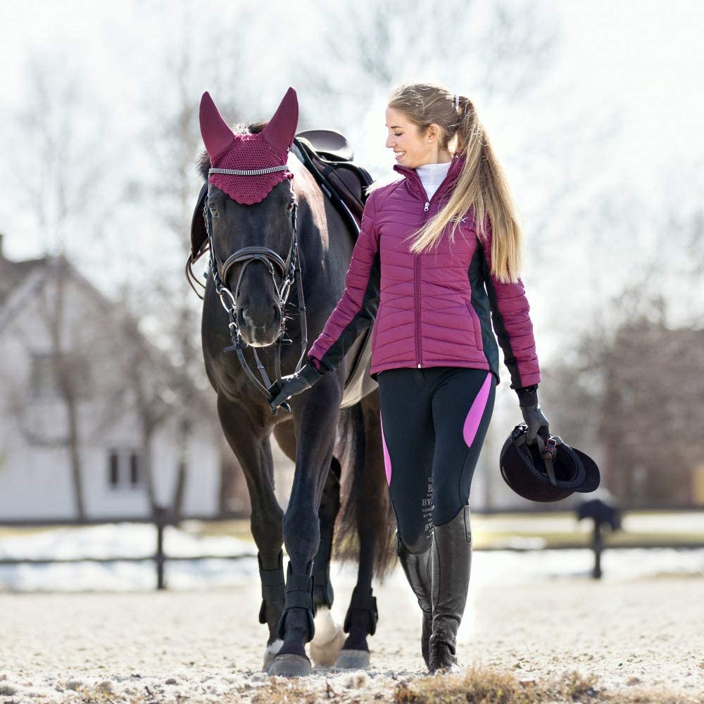 B Vertigo Xandra BVX Knee Grip Ladies Winter Breeches - Black/Plum