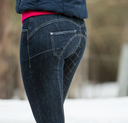 Horze Victoria Damen Jeansreithose mit Silikon-Vollbesatz