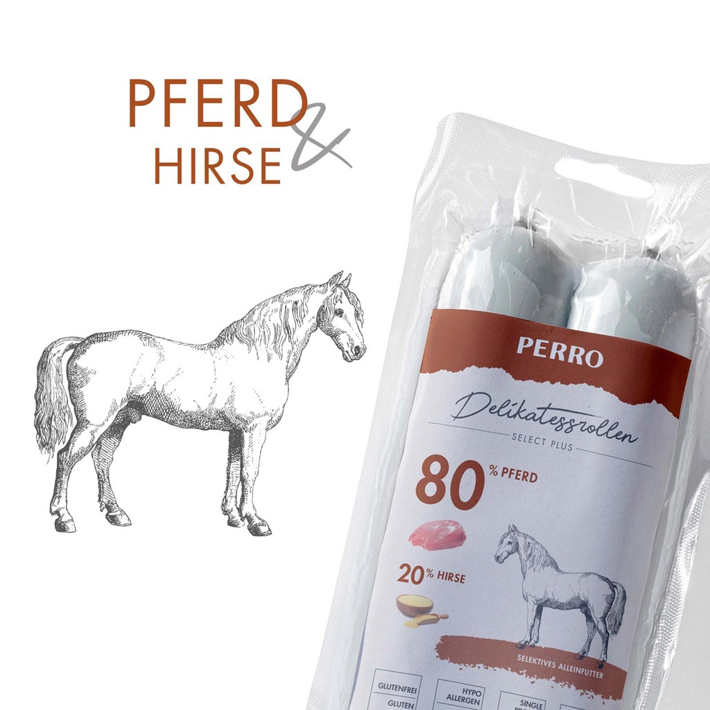 PERRO Delikatessrolle No.2 Pferd &amp; Hirse