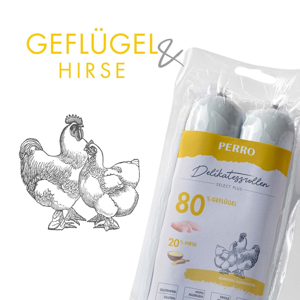 PERRO Delikatessrolle No.2 Geflügel &amp; Hirse