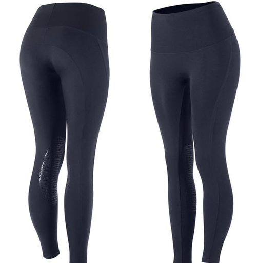 Horze Bianca Damen Superlight Reitleggins mit Silikon Kniebesatz, navy