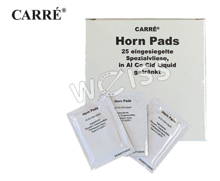 [70.00-1595] Hornpads Carré 25Stk./Pkg. Spezialflies zur Desinfektion von Horn und bei Strahlfäule
