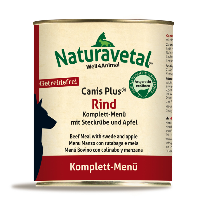 Canis Plus Rind mit Steckrübe und Apfel